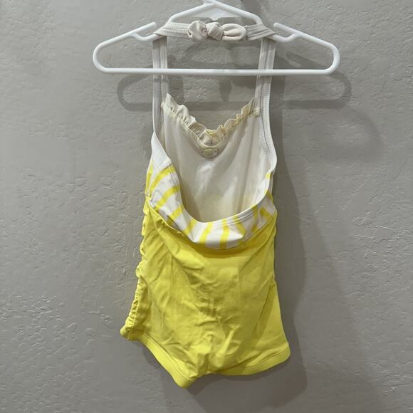 Janie & Jack Yellow Stripe One-Piece Swimsuit - Picture 9 of 9